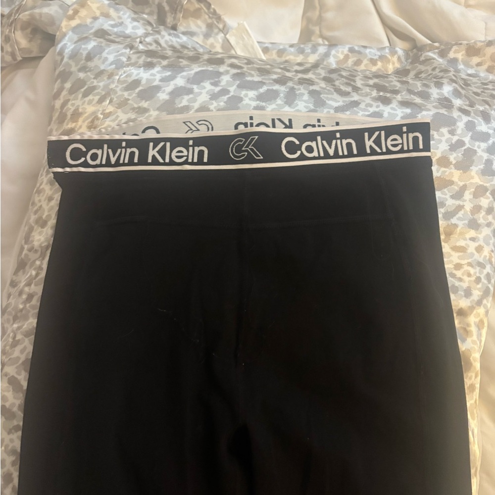Calvin Klein Kids Black Logo Waistband Leggings